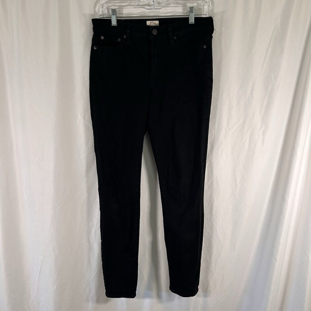 J. Crew Lookout High Rise Jeans Women's 30 Black Skinny Mid Rise Cotton Blend